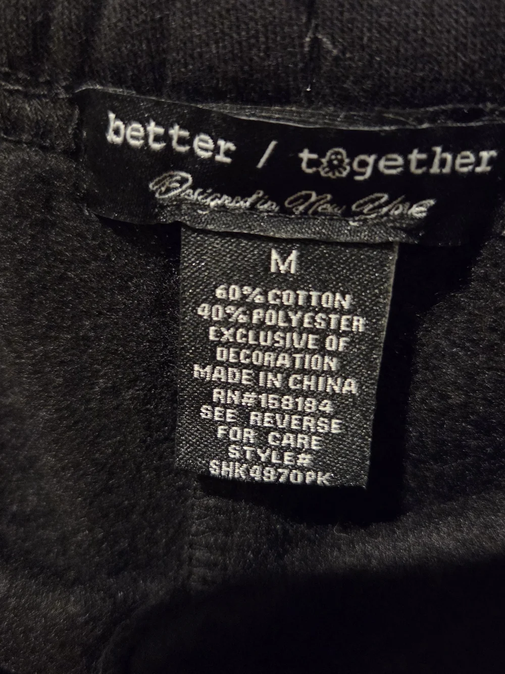 Black Fleece Lounge/Sleep Shorts with White Bat Detail